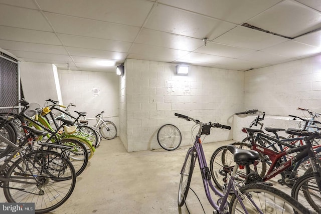 1111 11th St NW Unit 307, Washington, DC 20001 - garage with concrete block wall and bike storage