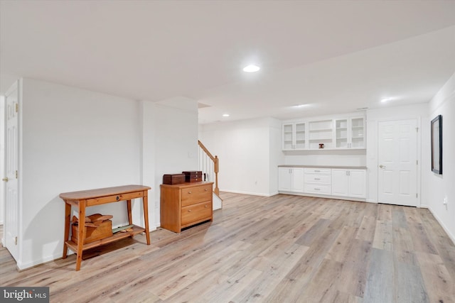 259 Prospect Cir Unit 8, Shrewsbury, PA 17361 - finished basement featuring stairway, light wood finished floors, recessed lighting, and baseboards
