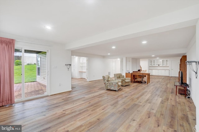 259 Prospect Cir Unit 8, Shrewsbury, PA 17361 - living room with light wood-type flooring, recessed lighting, and baseboards