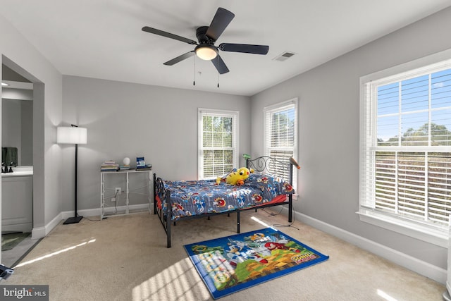 12801 Willow Marsh Ln, Bowie, MD 20720 - carpeted bedroom featuring baseboards and a ceiling fan