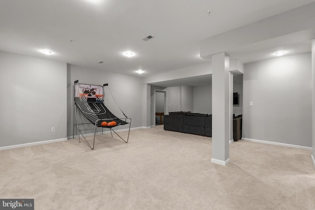 12801 Willow Marsh Ln, Bowie, MD 20720 - game room featuring carpet flooring and baseboards