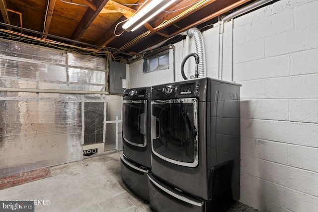 304 Terrace Ave, Toms River, NJ 08753 - laundry area featuring separate washer and dryer and electric panel