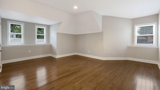 7804 Ardleigh St, Philadelphia, PA 19118 - additional living space with baseboards, wood finished floors, and recessed lighting