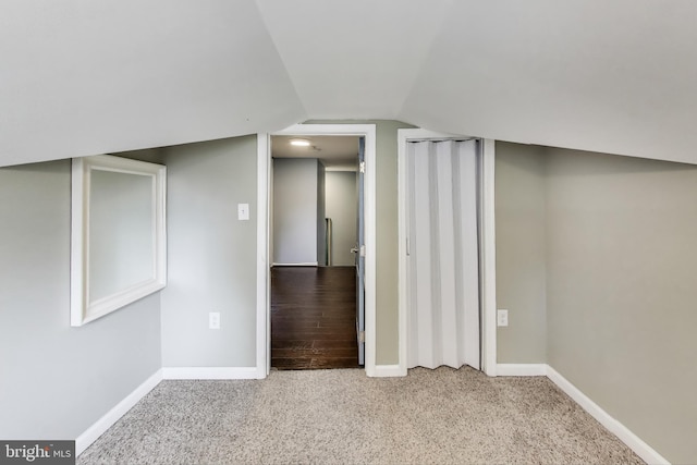 3404 Shepherd St, Mount Rainier, MD 20712 - bonus room with baseboards, carpet, and vaulted ceiling