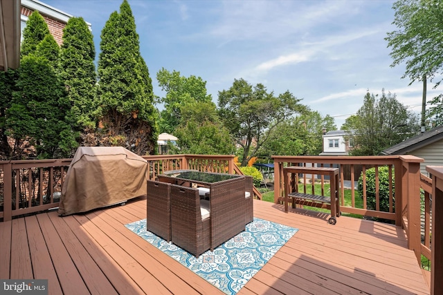 1408 Riverview Ave, Wilmington, DE 19806 - wooden terrace featuring area for grilling