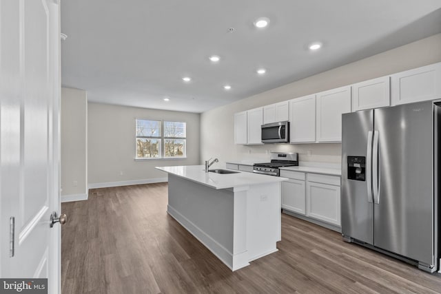 10604 Meridian Hill Way, Upper Marlboro, MD 20772 - kitchen featuring stainless steel appliances, a sink, white cabinetry, and recessed lighting