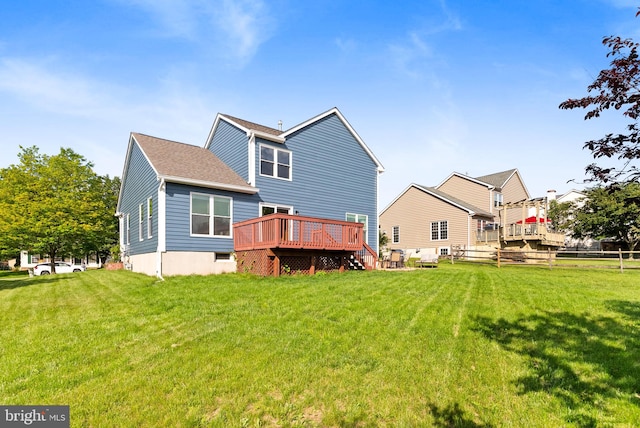 53 Pebble Beach Ln, Pottstown, PA 19464 - back of property featuring a deck and a shingled roof