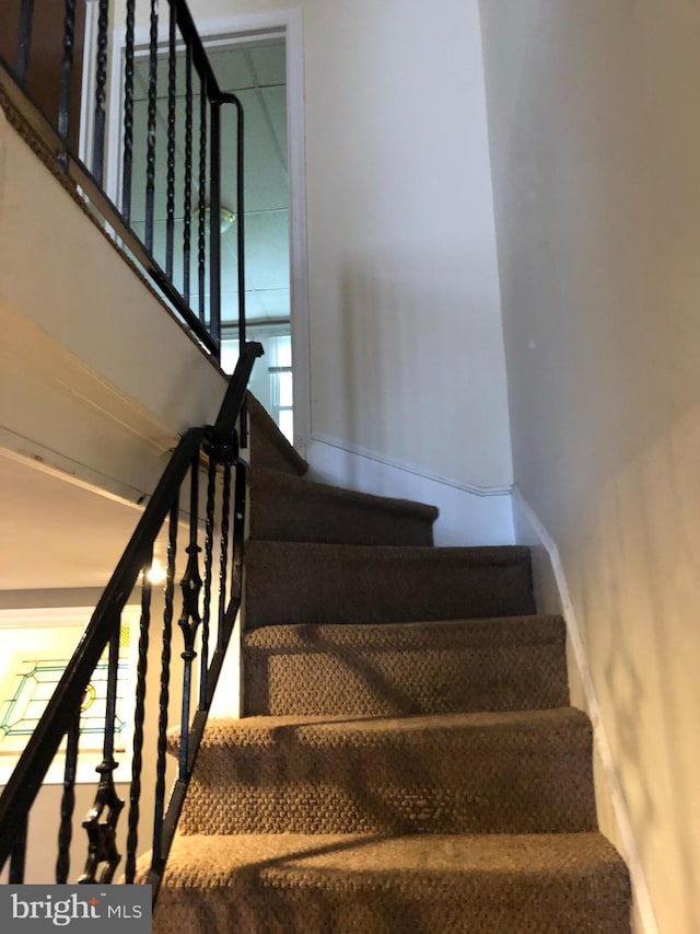 2312 Memphis St, Philadelphia, PA 19125 - staircase featuring baseboards