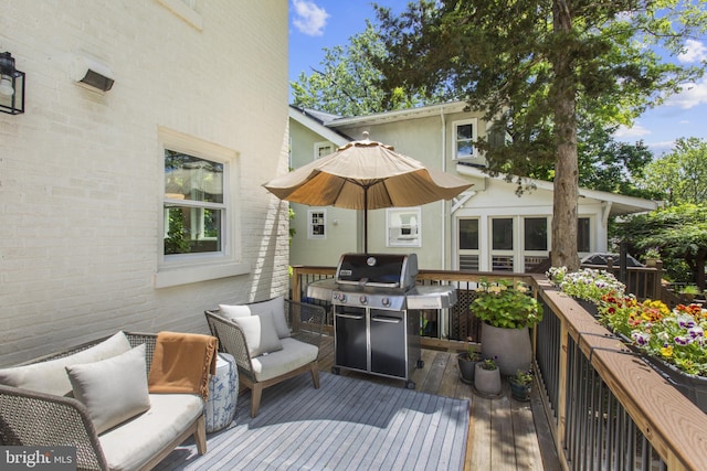 6200 Broad Branch Rd NW, Washington, DC 20015 - wooden deck featuring a grill