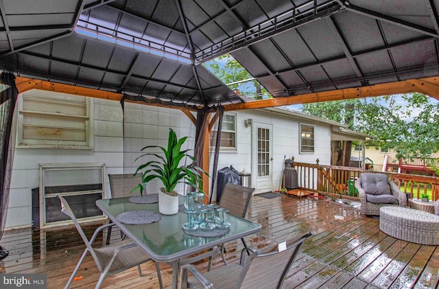 9803 Luke Ct, Upper Marlboro, MD 20772 - deck with a gazebo and outdoor dining area