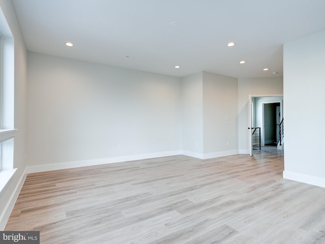 632 Moyer St, Philadelphia, PA 19125 - spare room featuring light wood-style flooring, recessed lighting, and baseboards