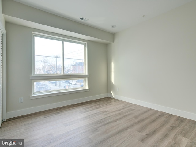 632 Moyer St, Philadelphia, PA 19125 - empty room with light wood-style flooring and baseboards