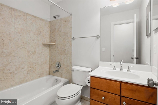 3427 Ramsgate Ter, Alexandria, VA 22309 - bathroom with toilet, vanity, and shower / washtub combination