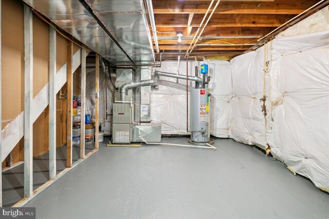 3427 Ramsgate Ter, Alexandria, VA 22309 - unfinished below grade area featuring gas water heater and heating unit