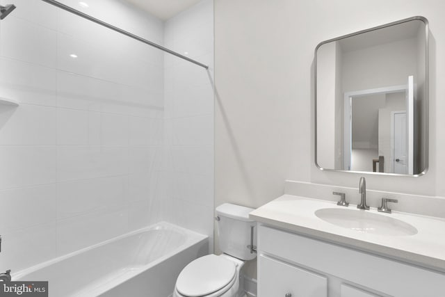 43288 Farringdon Sq, Broadlands, VA 20148 - bathroom featuring vanity, toilet, and shower / bathtub combination