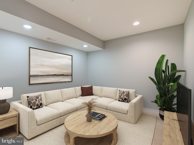 719 Cantrell St, Philadelphia, PA 19148 - living room with recessed lighting and baseboards