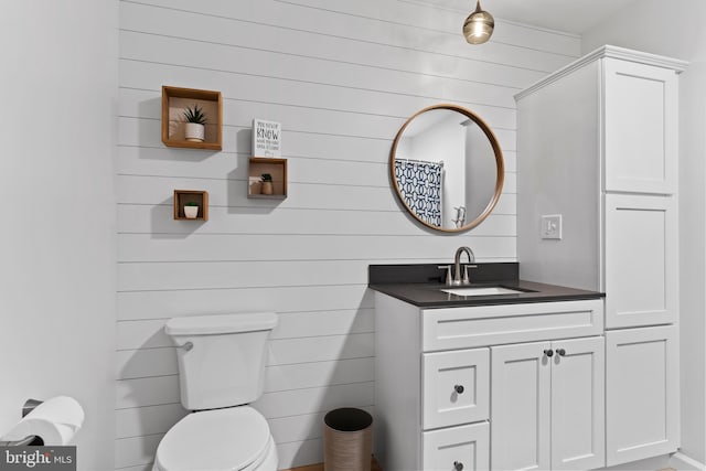 1827 Wexford Rd, Palmyra, PA 17078 - full bath featuring vanity, toilet, and wooden walls