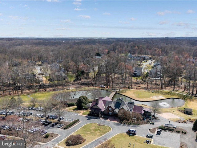 3765 Glebe Meadow Way, Edgewater, MD 21037 - bird's eye view of a forest, a nearby body of water, and a golf course