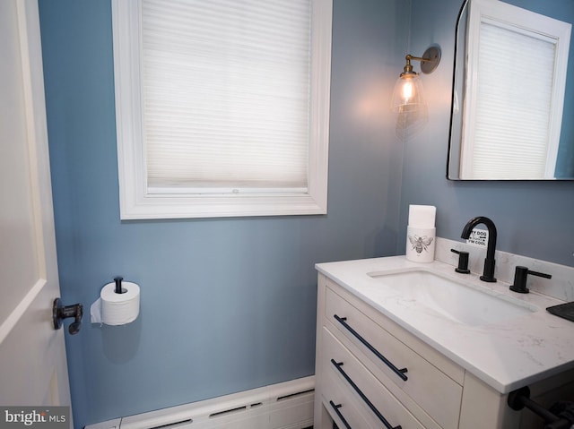 442 Old Eagle School Rd, Wayne, PA 19087 - bathroom featuring a baseboard heating unit and vanity