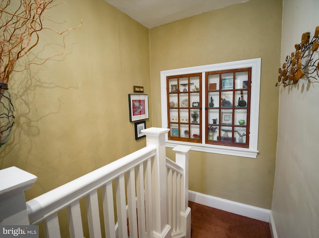 442 Old Eagle School Rd, Wayne, PA 19087 - stairway featuring carpet and baseboards