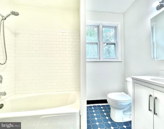 1511 N Ave, Port Norris, NJ 08349 - full bath featuring vanity, toilet, bathtub / shower combination, and baseboards