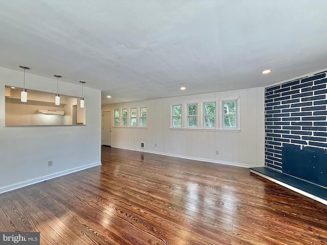 1511 N Ave, Port Norris, NJ 08349 - unfurnished living room featuring hardwood / wood-style floors, baseboards, and recessed lighting