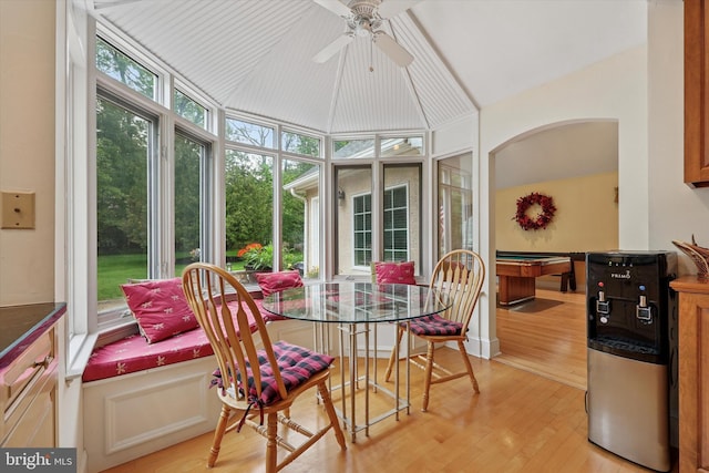 609 Ederer Ln, Ambler, PA 19002 - sunroom featuring wood finished floors, billiards, and arched walkways