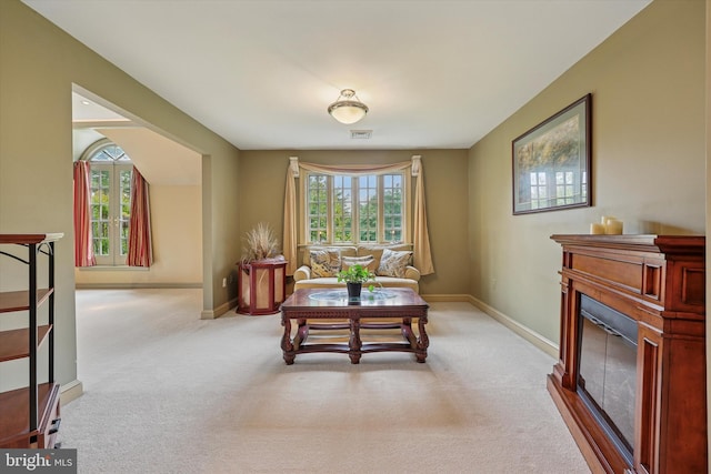609 Ederer Ln, Ambler, PA 19002 - living area featuring healthy amount of natural light, carpet flooring, and baseboards