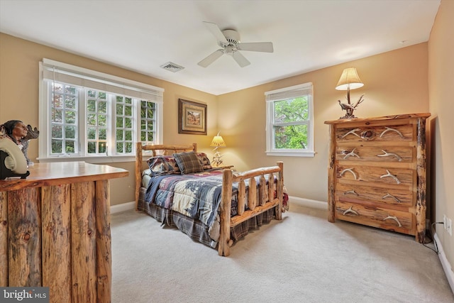 609 Ederer Ln, Ambler, PA 19002 - bedroom with light carpet, baseboards, and ceiling fan