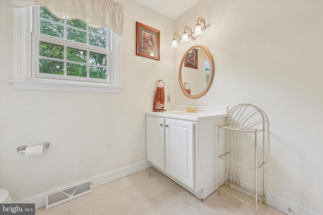 609 Ederer Ln, Ambler, PA 19002 - bathroom with vanity, baseboards, toilet, and tile patterned flooring