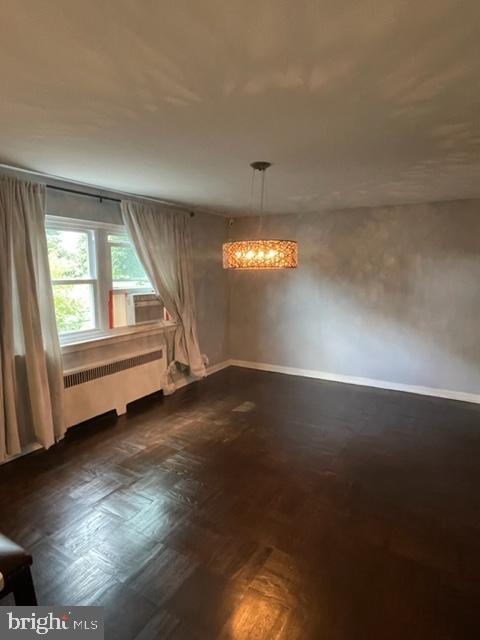 2632 Lenape Rd, Philadelphia, PA 19131 - unfurnished dining area featuring radiator and baseboards