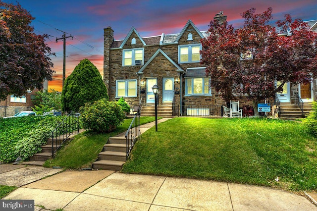 3440 Sheffield Ave, Philadelphia, PA 19136 - view of front facade with a front lawn and stone siding