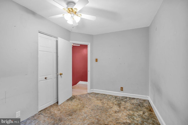 3440 Sheffield Ave, Philadelphia, PA 19136 - unfurnished bedroom featuring carpet, ceiling fan, and baseboards