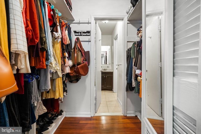 5907L Noblestown Rd Unit 72, Springfield, VA 22152 - walk in closet featuring wood finished floors