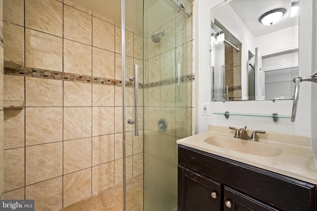 5907L Noblestown Rd Unit 72, Springfield, VA 22152 - bathroom featuring a shower stall and vanity