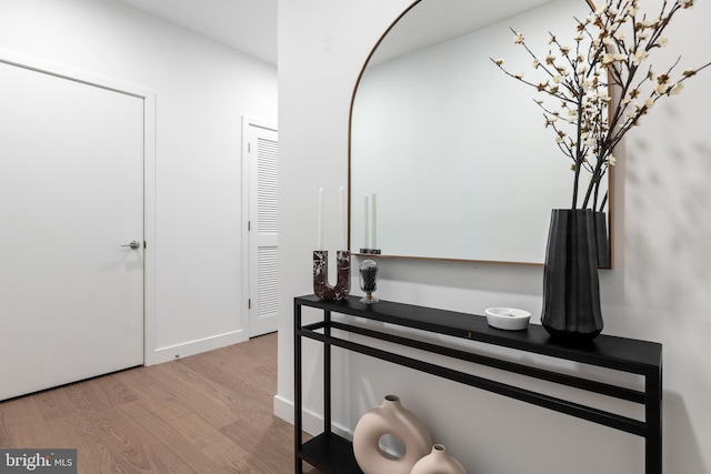 7175 12th St NW Unit 517, Washington, DC 20011 - hallway with wood finished floors and baseboards