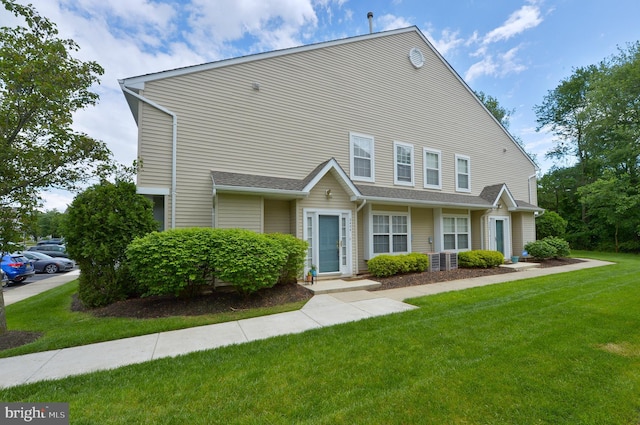 2404 Stokes Rd, Mount Laurel, NJ 08054 - view of front of home featuring a front lawn and central AC