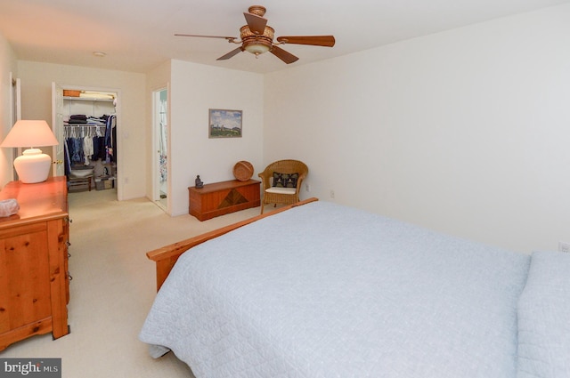 2404 Stokes Rd, Mount Laurel, NJ 08054 - carpeted bedroom featuring a closet, a spacious closet, and ceiling fan