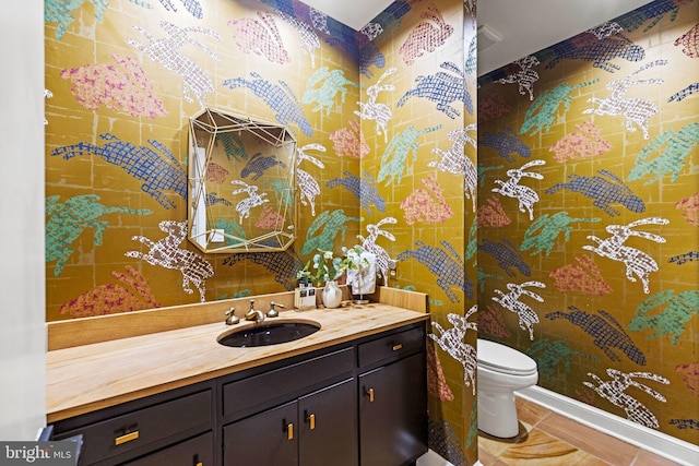 8901 Potomac Station Ln, Potomac, MD 20854 - bathroom featuring tile patterned flooring, vanity, and toilet