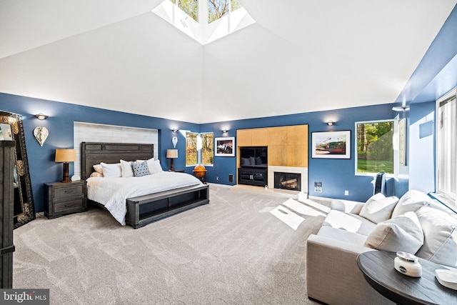 8901 Potomac Station Ln, Potomac, MD 20854 - carpeted bedroom with high vaulted ceiling