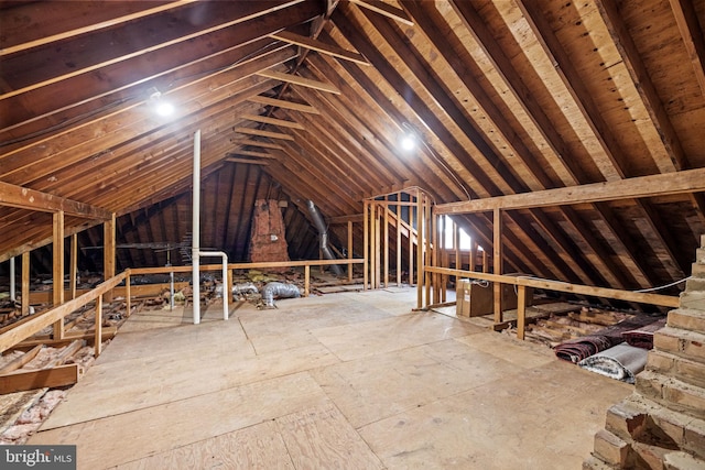 8901 Potomac Station Ln, Potomac, MD 20854 - unfinished attic featuring an upstairs landing