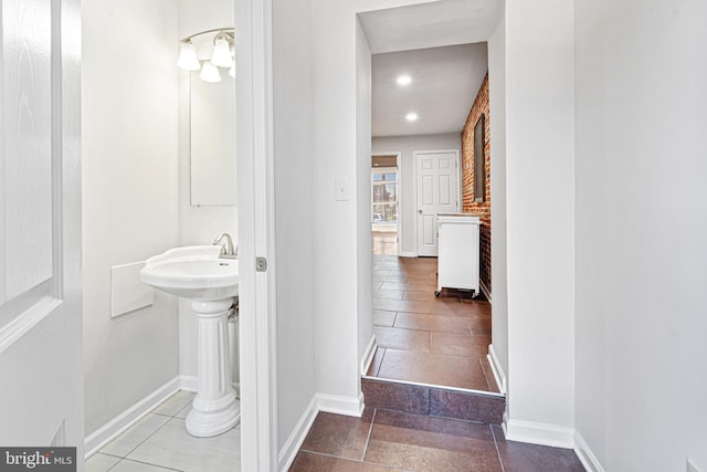 1622 E Clement St, Baltimore, MD 21230 - bathroom with baseboards and recessed lighting