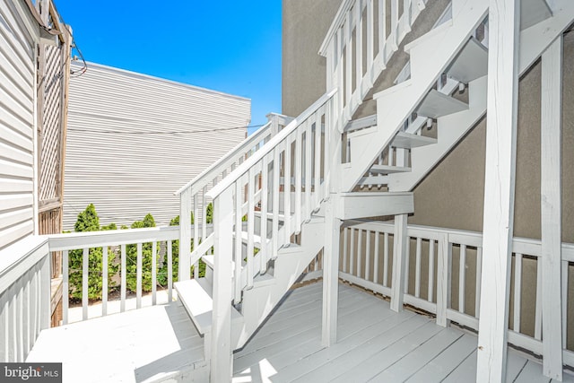 1622 E Clement St, Baltimore, MD 21230 - deck featuring stairway