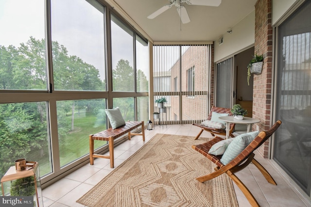 2904 N Leisure World Blvd Unit 517, Silver Spring, MD 20906 - sunroom / solarium featuring a ceiling fan