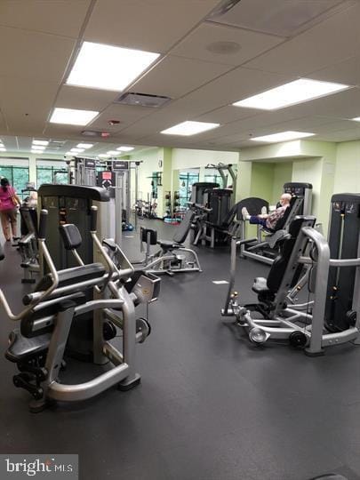 2904 N Leisure World Blvd Unit 517, Silver Spring, MD 20906 - gym with a drop ceiling
