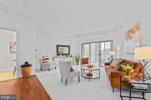 2904 N Leisure World Blvd Unit 517, Silver Spring, MD 20906 - living room with wood finished floors and baseboards