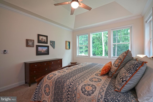 12206 Collins Rd Unit S-44, Lewes, DE 19958 - bedroom featuring carpet, baseboards, a ceiling fan, and ornamental molding