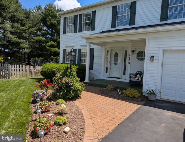 4106 Hartford Ct, Jefferson, MD 21755 - entrance to property with a garage and a porch