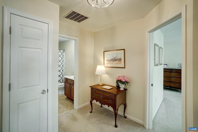 332 Overview St, Waynesboro, VA 22980 - corridor with light colored carpet and baseboards