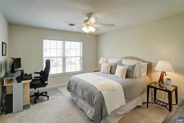332 Overview St, Waynesboro, VA 22980 - carpeted bedroom featuring a desk, baseboards, and ceiling fan
